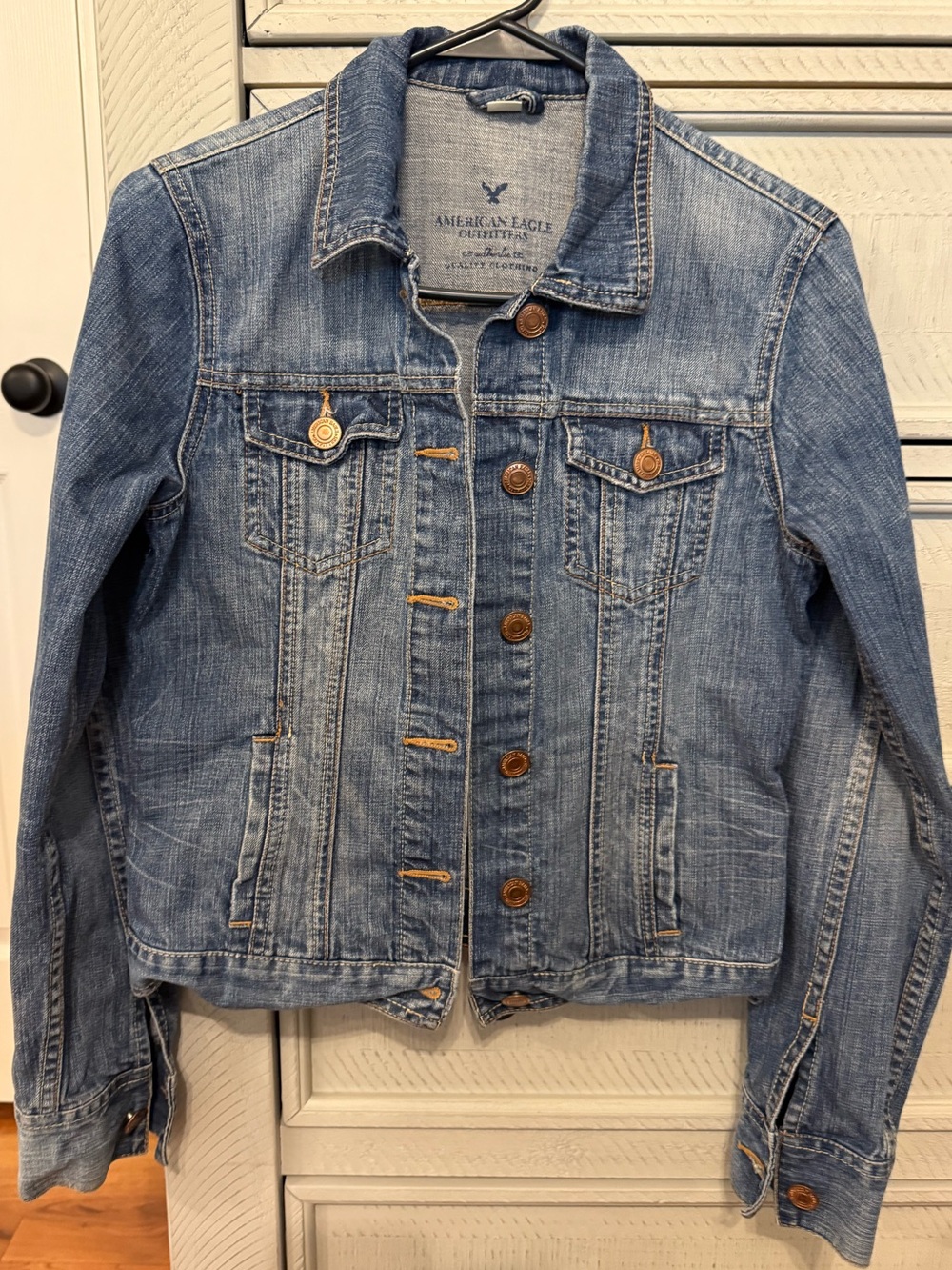 American Eagle Outfitters Light Blue Denim Jean Jacket